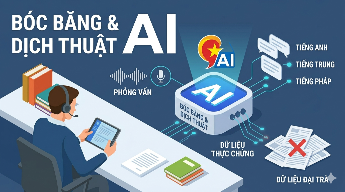Mẹo dùng AI bóc băng và dịch thuật đa ngữ trong báo chí hiện đại (Bài 05)