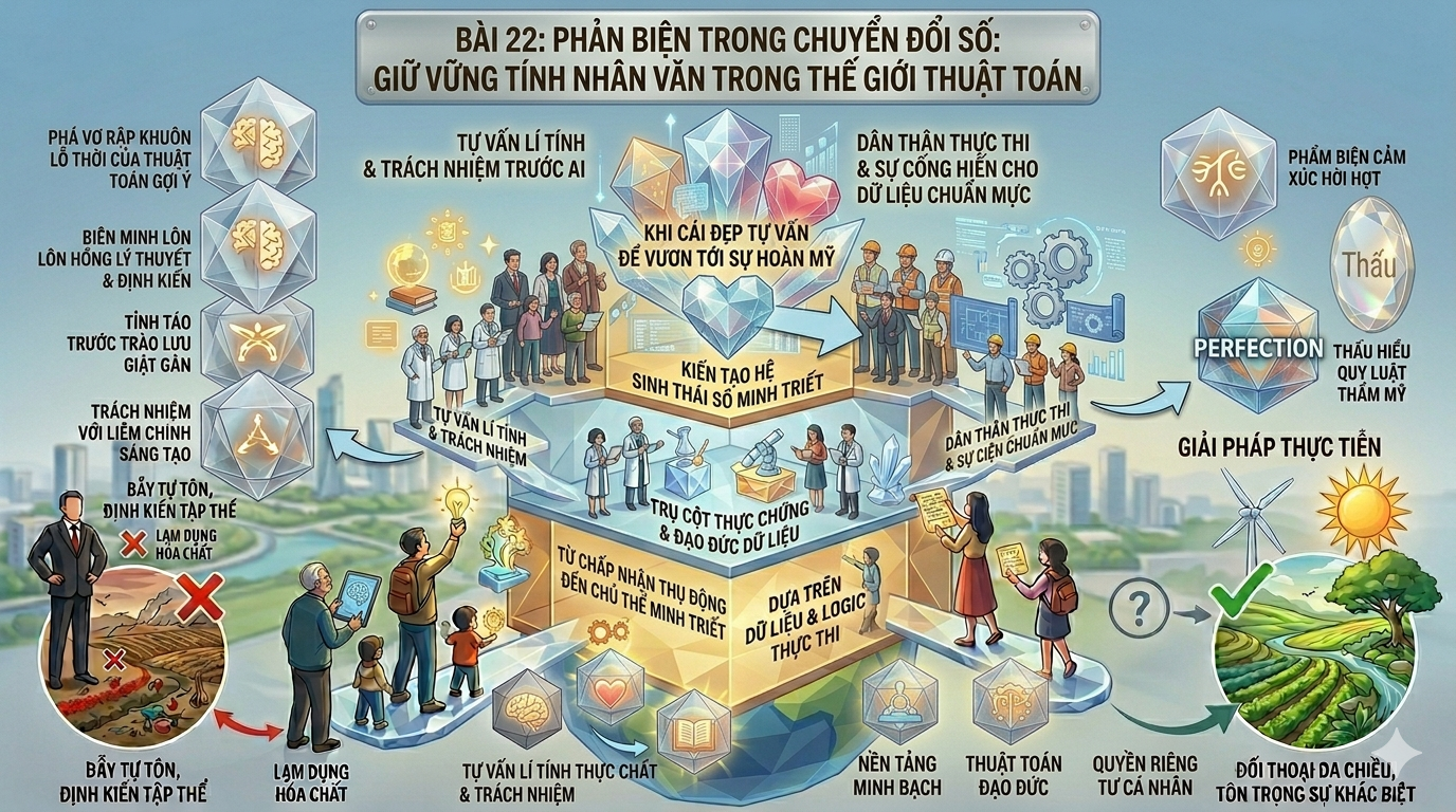 Phản biện trong chuyển đổi số: Giữ vững tính nhân văn trong thế giới thuật toán (Bài 22)